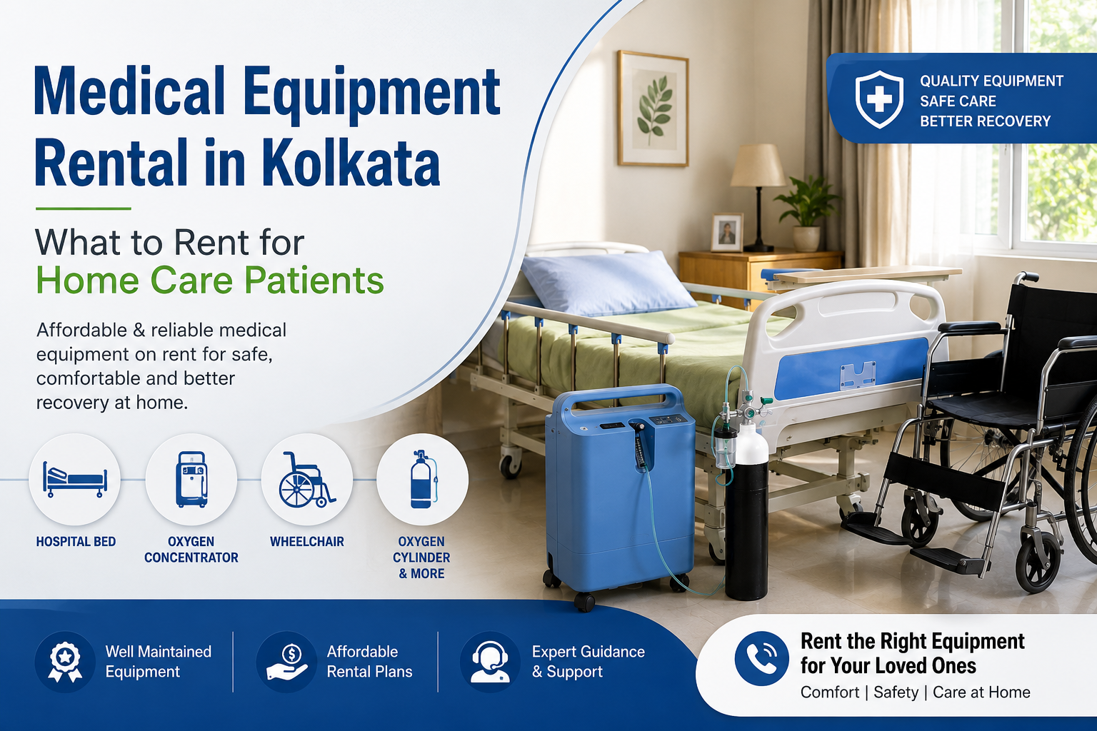 Medical Equipment Rental in Kolkata What to Rent for Home Care Patients